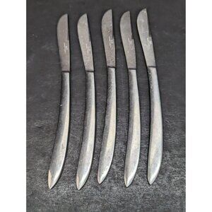 Dixon Stainless Steel Curved Handle 8 Inch Steak Knife Lot of 5 Made in Japan
